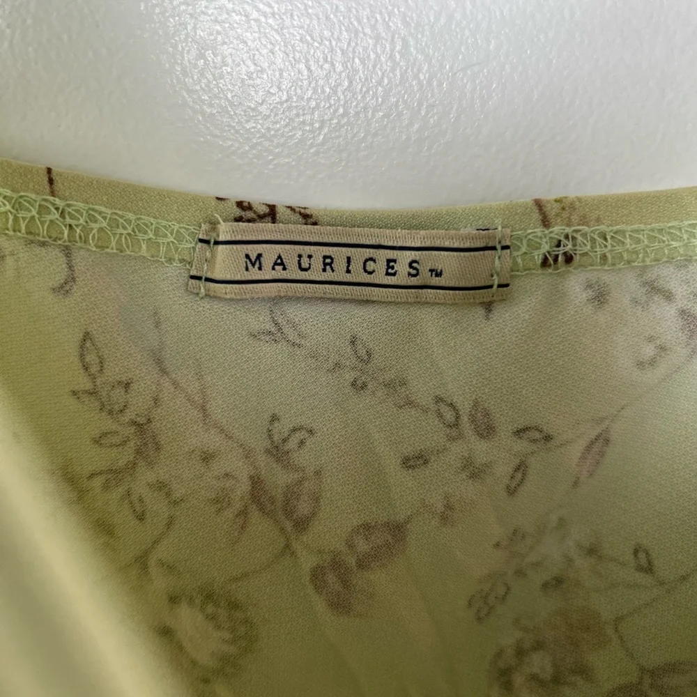 Y2K Mourices Green & Brown Tank Top - Picture 4 of 11